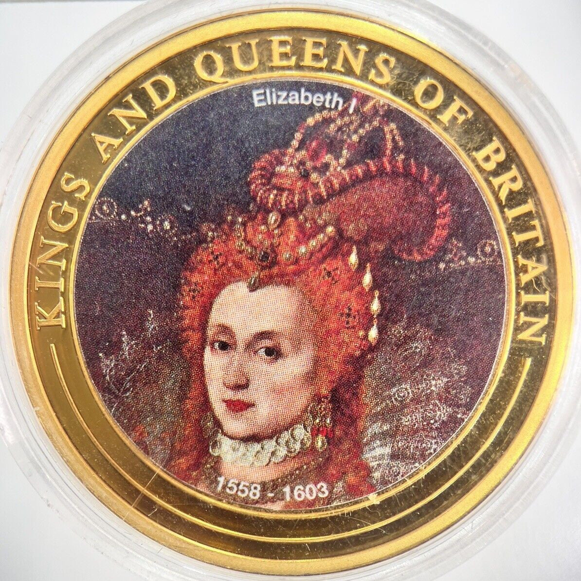Elizabeth I Kings & Queens Of Britain Medal Token Coin | Comes in Capsule
