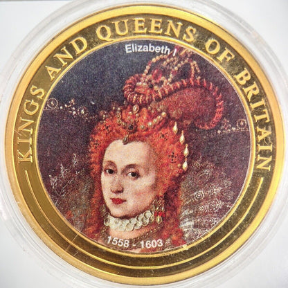 Elizabeth I Kings & Queens Of Britain Medal Token Coin | Comes in Capsule