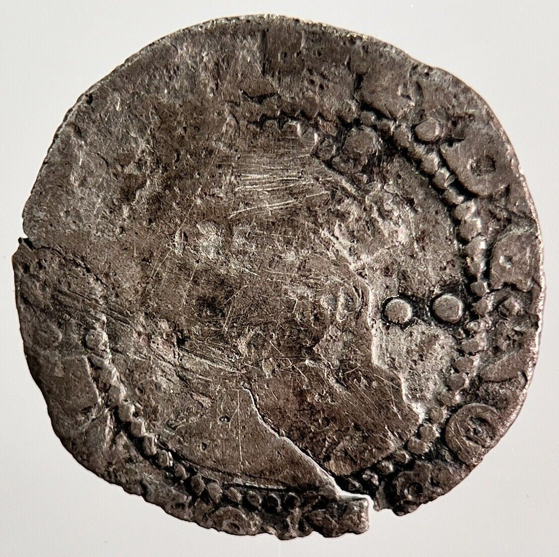 Elizabeth I 1st Silver Half Groat Hammered Coin | Fair Grade | a797