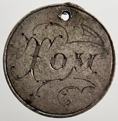 Engraved TOM Victoria Threepence Silver Coin | Very High Grade | a7234