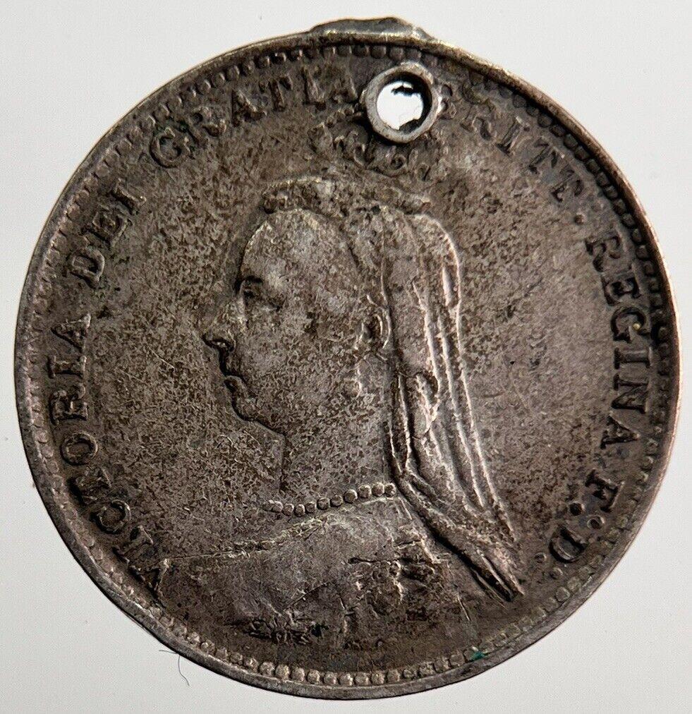 Engraved TOM Victoria Threepence Silver Coin | Very High Grade | a7234