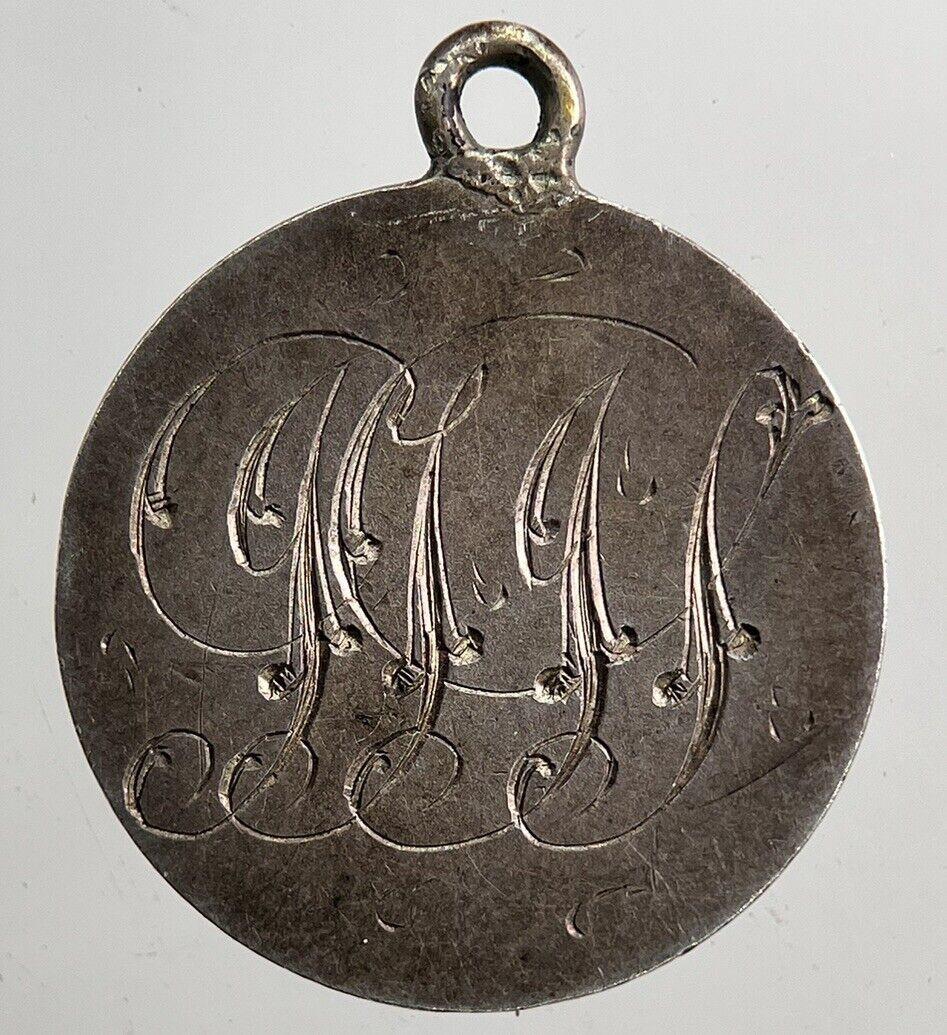 Engraved H-H Victoria Threepence Silver Coin | Very High Grade | a5418