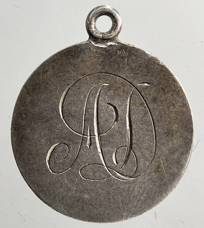 Engraved A-J Victoria Threepence Silver Coin | Very High Grade | a5421