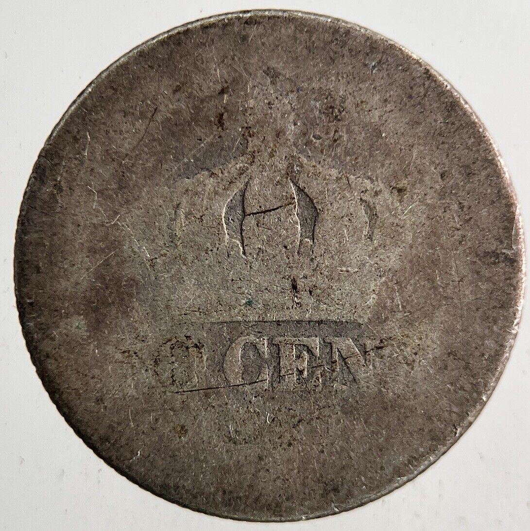 France 50 Centimes Silver Coin | Worn Grade