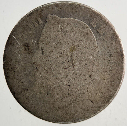 France 50 Centimes Silver Coin | Worn Grade