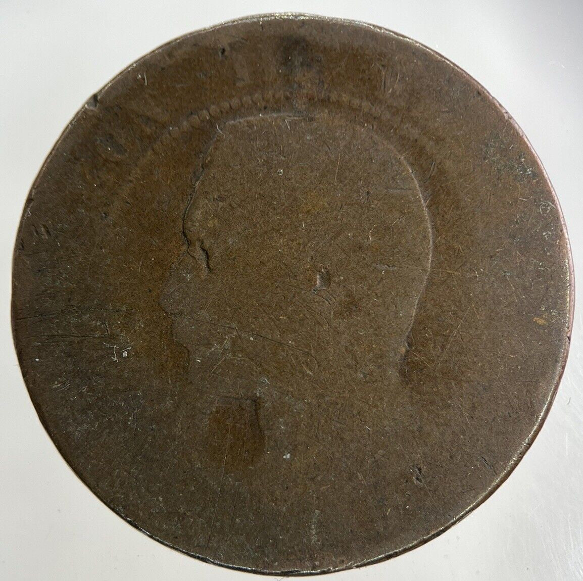 France 10 Centimes Coin | Worn Grade