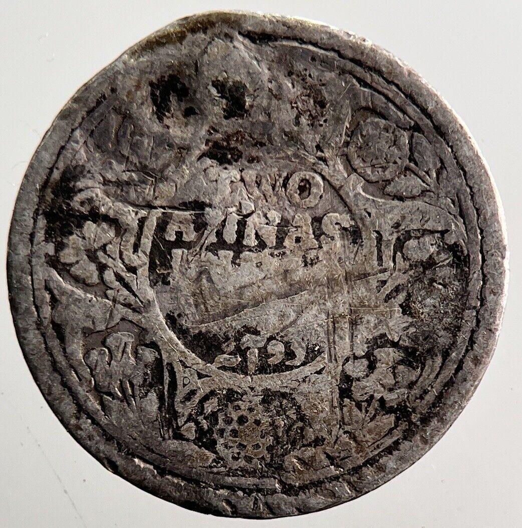 India Two Annas Silver Coin | Fair Grade | a3520