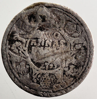 India Two Annas Silver Coin | Fair Grade | a3520