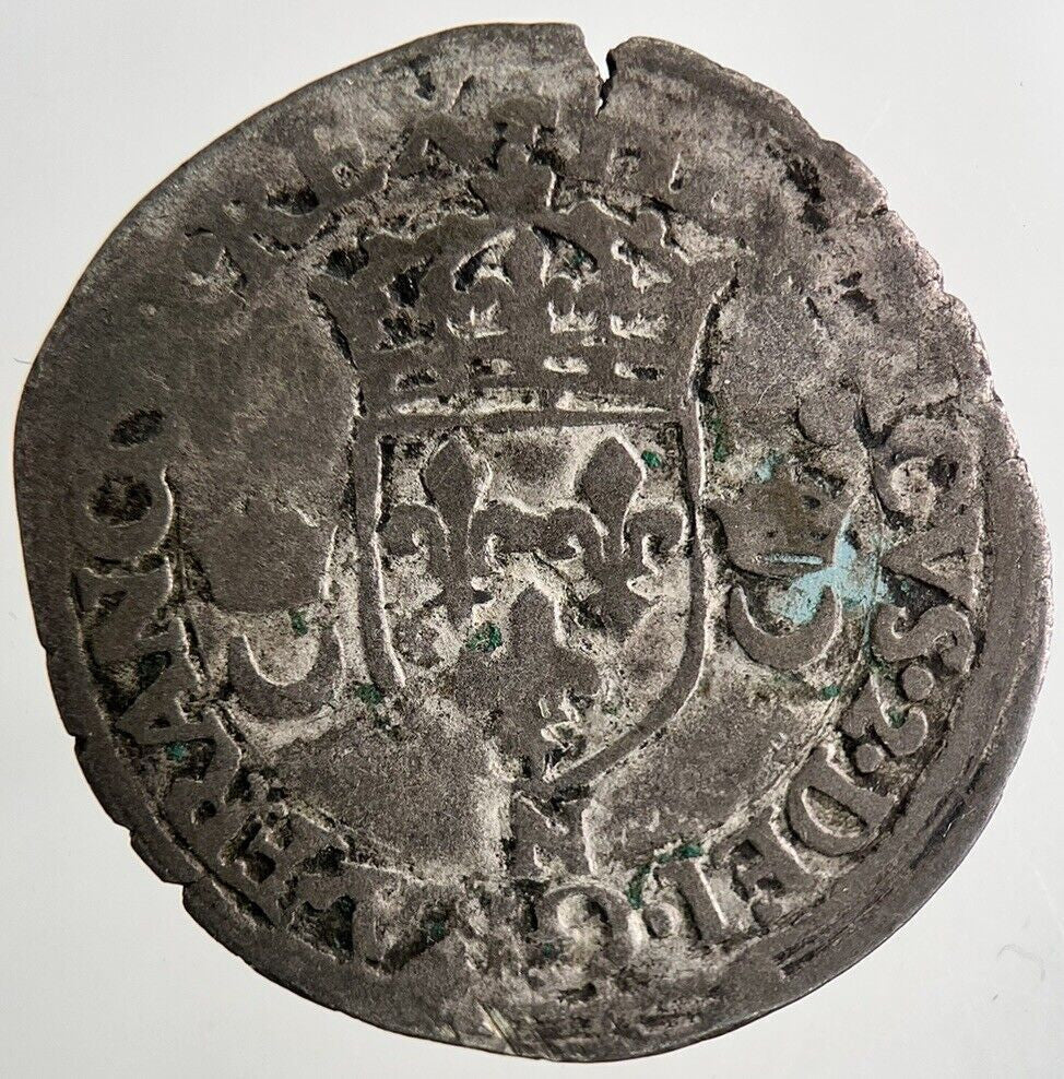 France Henry II Dauphine Douzain Hammered Silver Coin | a5750