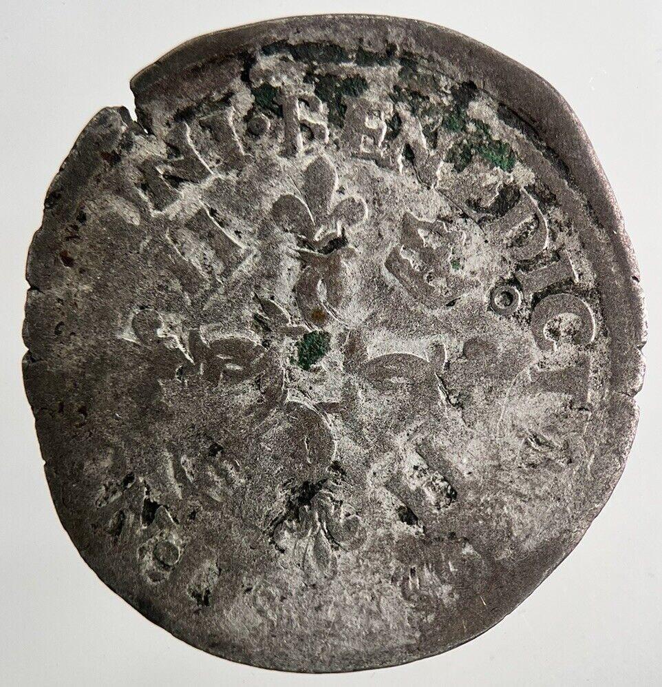 France Henry II Dauphine Douzain Hammered Silver Coin | a5750