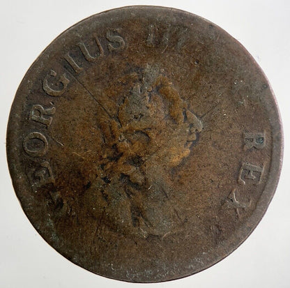 Irish George III 3rd Hibernia Half-Penny Coin | Collectable Grade