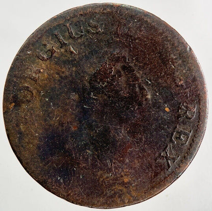 Irish Hibernia Half-Penny Coin | Fair Grade