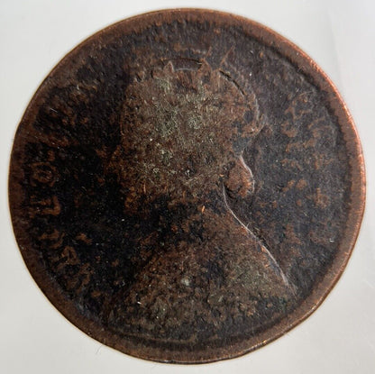 India 1/4 Quarter Anna Coin | Worn Grade