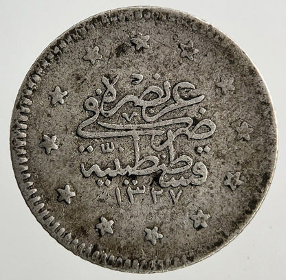 Islamic Turkey Ottoman Empire 1 Kurus Silver Coin | Fine Collectable Grade