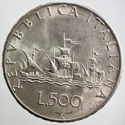 Italy 500 Lira Silver Coin | Very High Grade | a3652