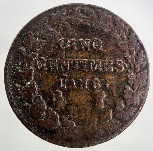 Lan France 5 Cinq Centimes Coin | Fine Collectable Grade