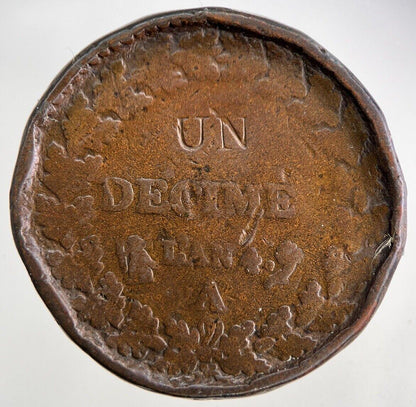 Lan France Un 1 Decime Coin | Collectable Grade