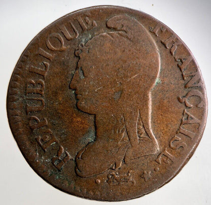 Lan 5 France 5 Cinq Centimes Coin | Fine Collectable Grade