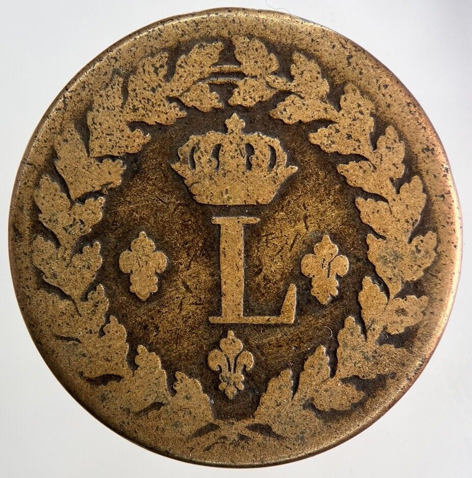 Louis XVIII France 1 Un Decime Coin | Collectable Grade