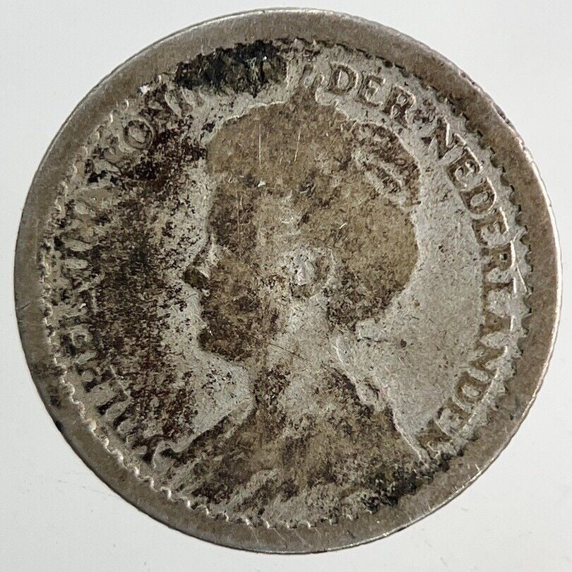 Netherlands 10 Cent Silver Coin | Fair Grade
