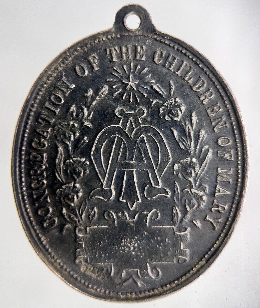 Old Children Of Mary Medal Necklace Charm | Height 2.5cm | Collectable Grade