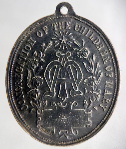 Old Children Of Mary Medal Necklace Charm | Height 2.5cm | Collectable Grade