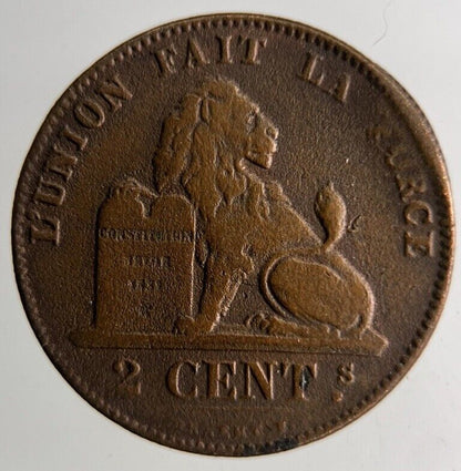 Old Belgium 2 Cent Coin | Fine Collectable Grade