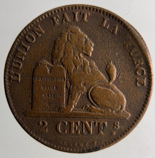 Old Belgium 2 Cent Coin | Fine Collectable Grade