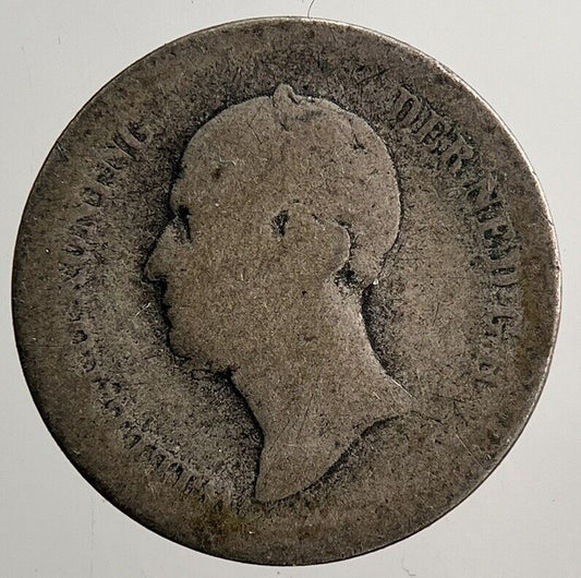 Netherlands 10 Cents Silver Coin | Worn Grade | a3752