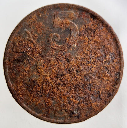 Norway Iron 5 Ore Coin | Fair Grade