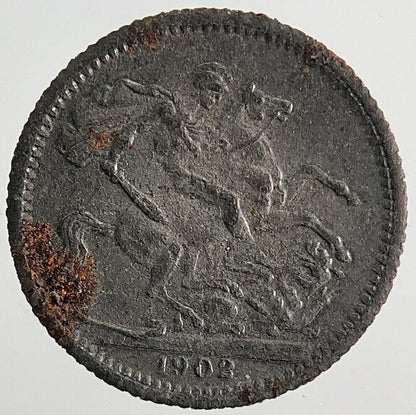 Old Edward VII Toy Money Token Coin | Fine Collectable Grade