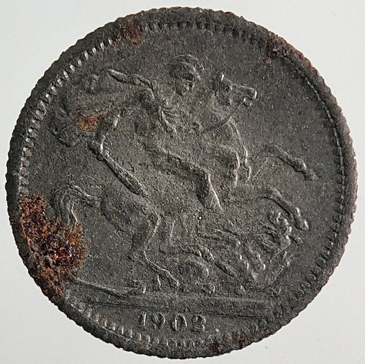 Old Edward VII Toy Money Token Coin | Fine Collectable Grade