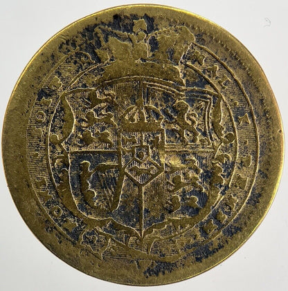 Old Forgery George III Brass Shilling Coin | Collectable Grade | a9926
