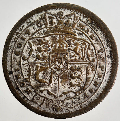 Old Forgery 1819 George III Shilling Coin | Fine Collectable Grade | a8763