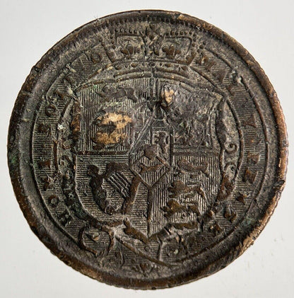Old Copper Forgery 1819 George III 3rd Sixpence Coin | Fine Collectable Grade