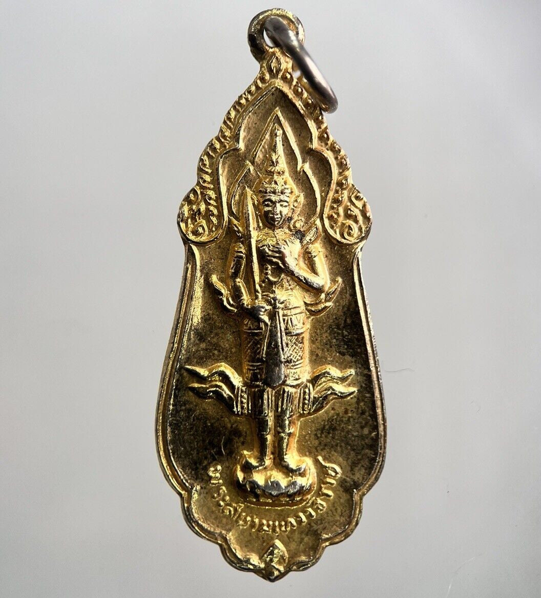 Thailand Old Thai Buddha Necklace Charm Pendant Amulet | Height 4cm