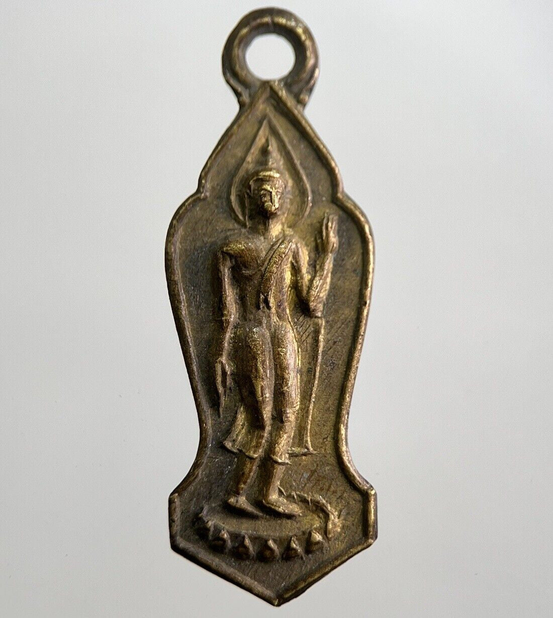 Old Thailand Buddha Necklace Charm Amulet | Height 2.8cm | a7849