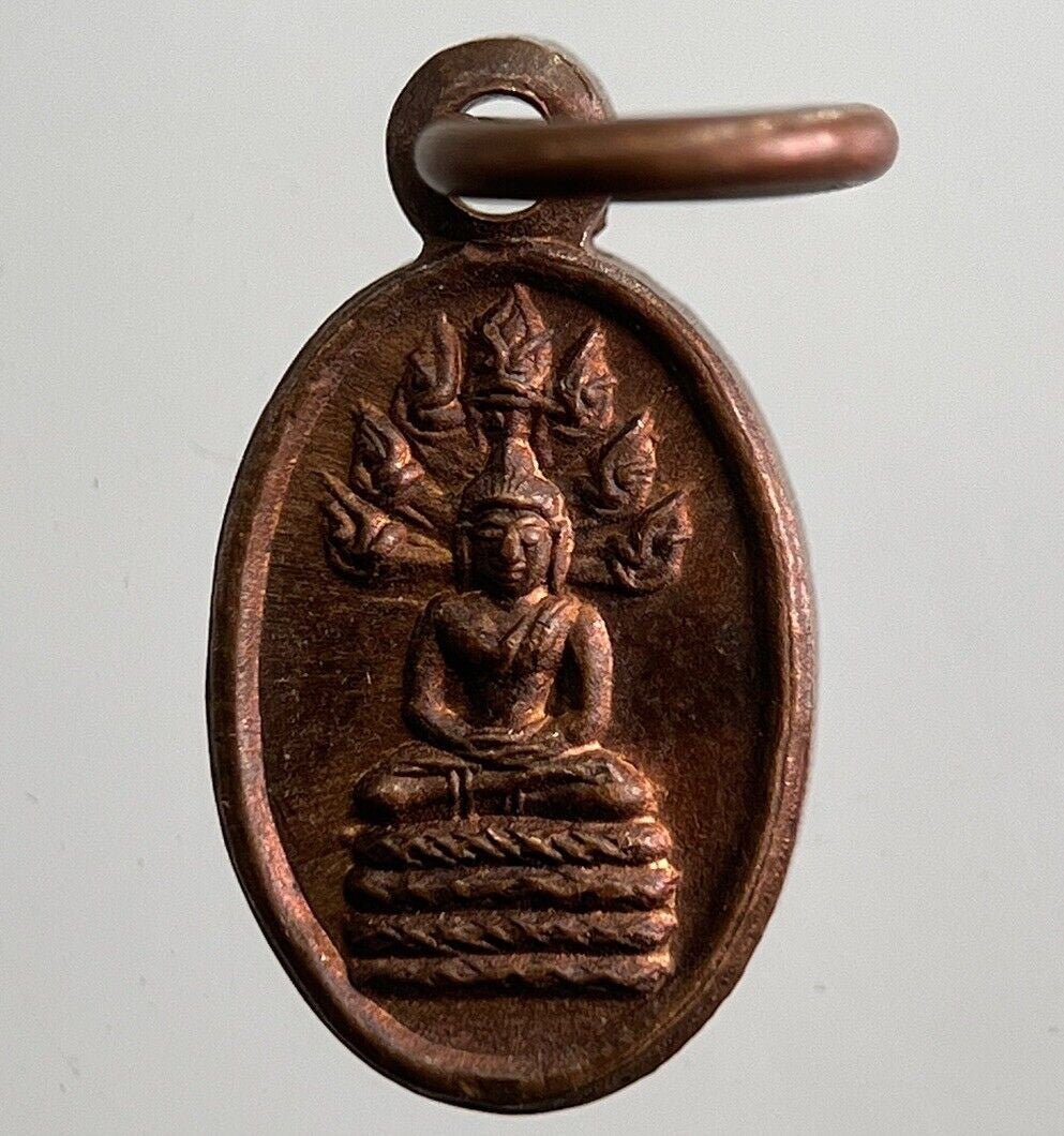 Old Thailand Buddha Necklace Charm Amulet | Height 1.3cm | a7864