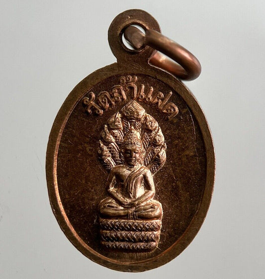 Old Thailand Buddha Monk Necklace Charm Amulet | Height 2cm | a7864