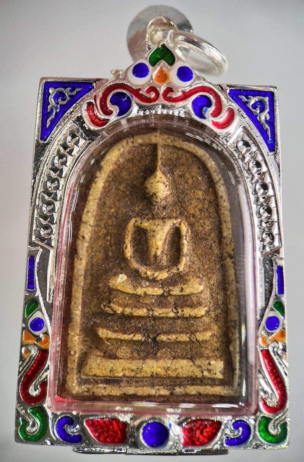 Old Thailand Thai Buddha Charm Clay Statue Amulet | Height 5.5cm