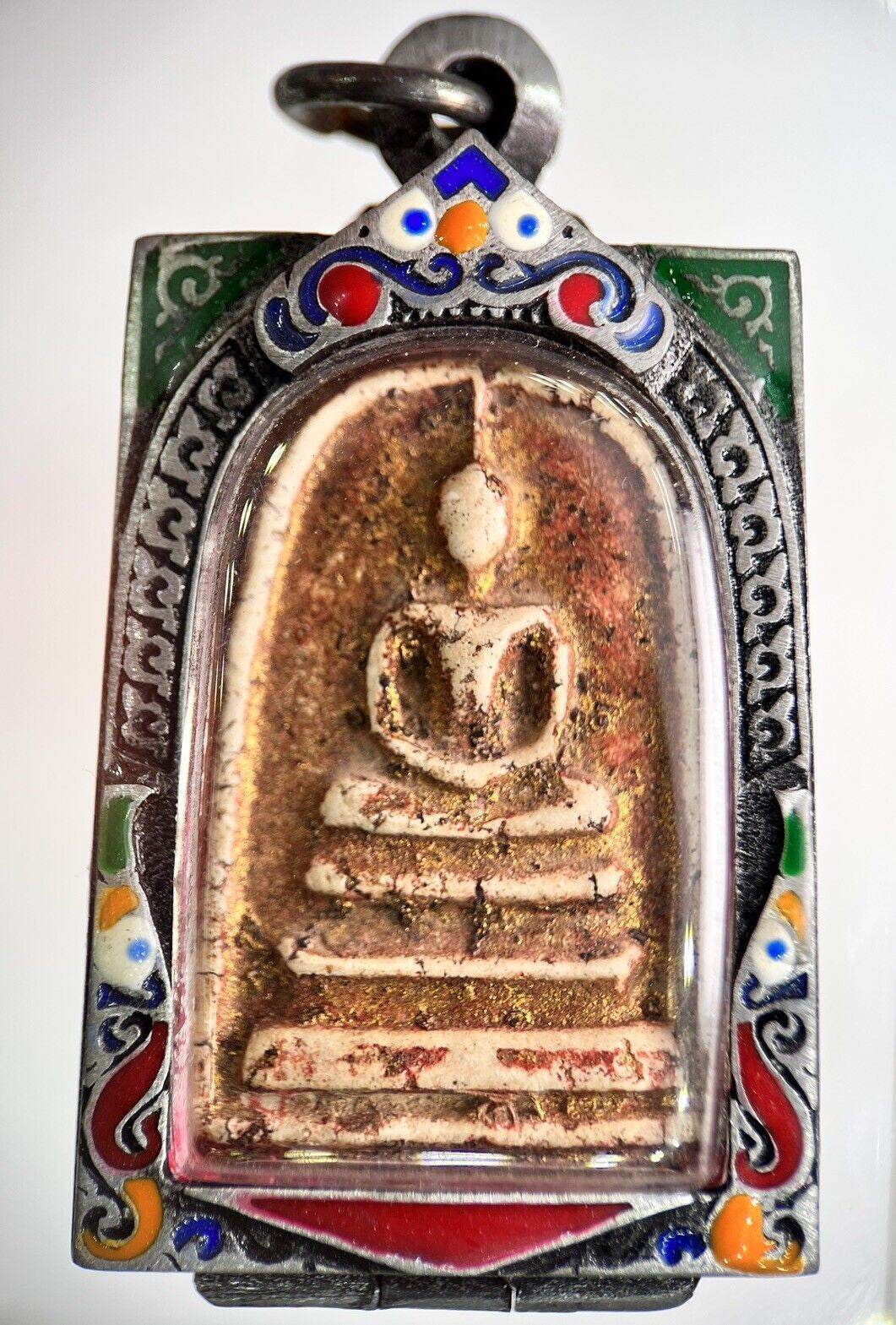 Old Thailand Thai Buddha Charm Clay Statue Amulet | Height 5.5cm