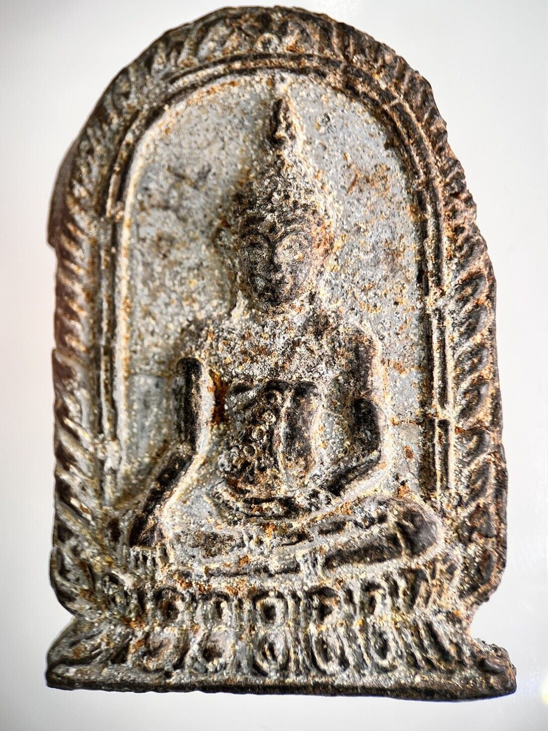 Old Thailand Thai Buddha Charm Metal Statue Amulet | Height 5cm