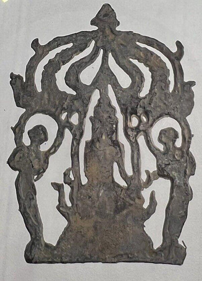 Old Thailand Thai Buddha Charm Metal Statue Amulet | Height 7cm