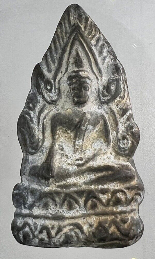 Old Thailand Thai Buddha Charm Metal Statue Amulet | Height 6.5cm