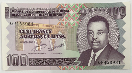 Old Vintage Africa Burundi 100 Francs Banknote | Collectable Grade