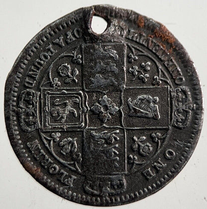 Old Victoria Gothic Florin Toy Money Coin | Fine Collectable Grade | a7654