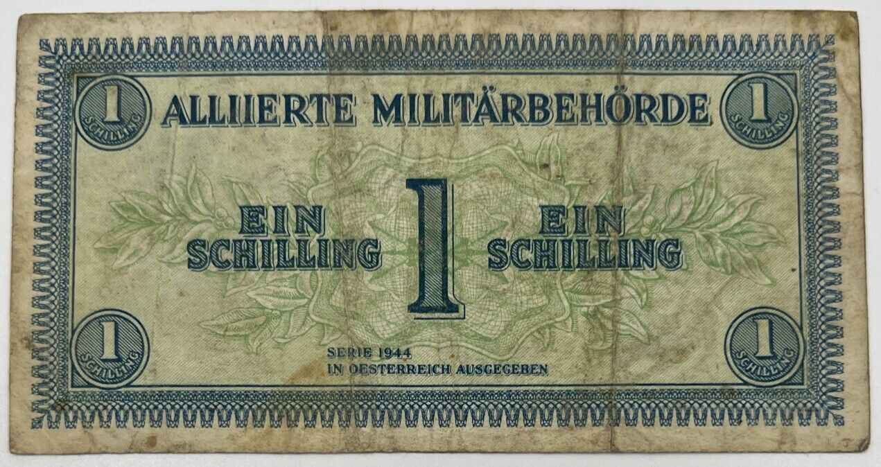 Old Vintage Austria 1 Schilling Banknote | Collectable Grade