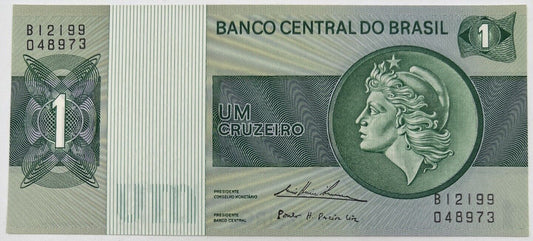 Old Vintage Brazil 1 Cruzeiro Banknote | Collectable Grade