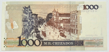 Old Vintage Brazil Mil 1000 Cruzados Banknote | Collectable Grade