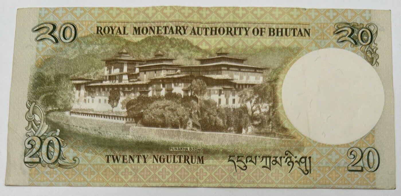 Old Vintage Bhutan 20 Ngultrum Banknote | Collectable Grade